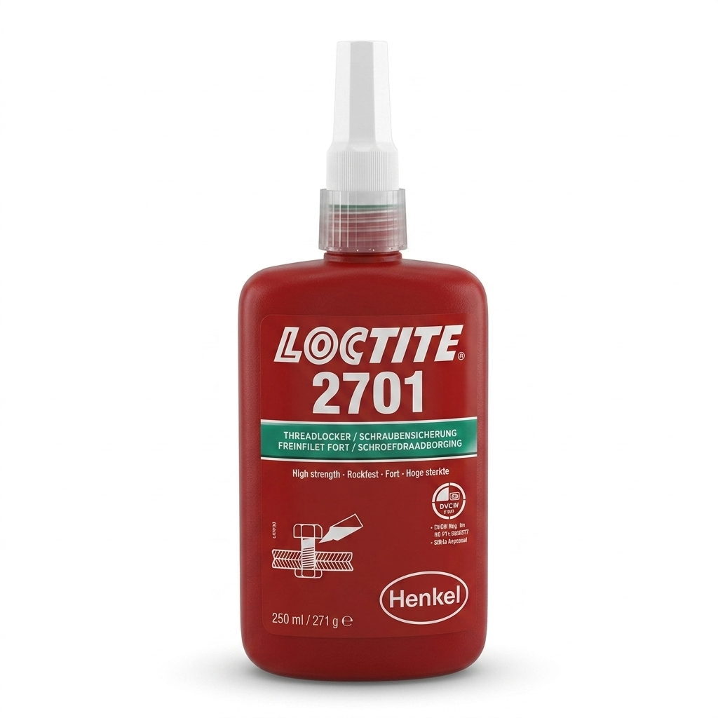 Loctite 2701 Vida Gevşemezlik İlacı - Yüksek Mukavemetli Yeşil 250 ml (Orijinal Henkel)