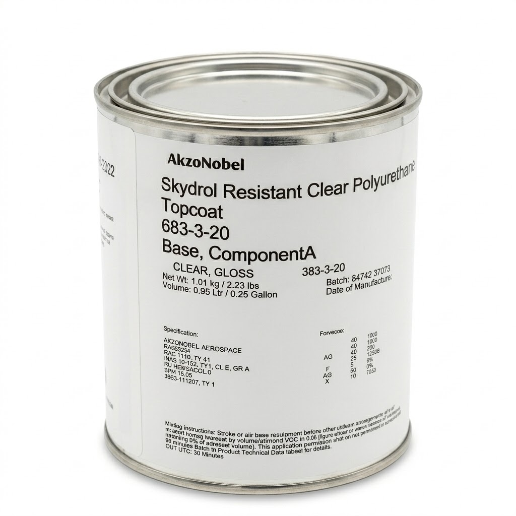 AkzoNobel Havacılık Tipi Şeffaf Koruyucu Kaplama - 683-3-20 Gloss Topcoat (Bileşen A)