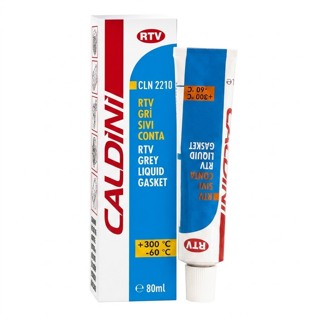 Caldini Profesyonel RTV Gri Sıvı Conta - Yüksek Isı Dirençli 80 ml