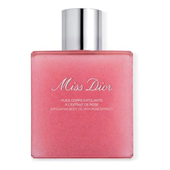 Miss Dior Exfoliating Body Oil With Rose Extract – Exfoliating Shower Oil